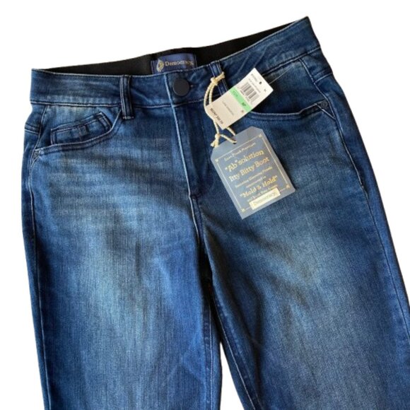 Democracy Ab Solution Itty Bitty Bootcut Jeans Women's 8 PETITE Blue Denim NWT - Picture 2 of 8
